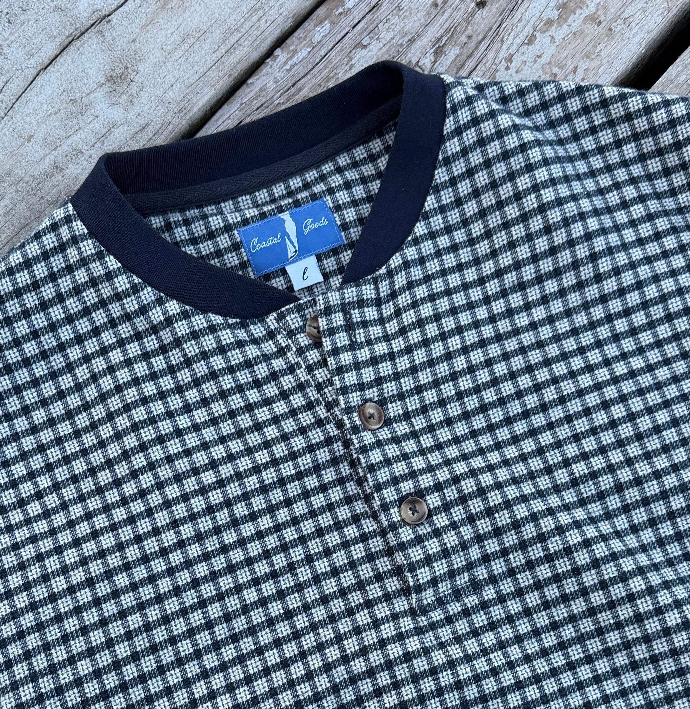 Lightweight Flannel Henley
